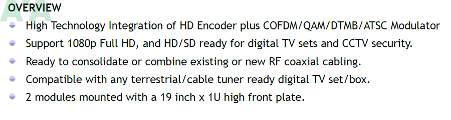 Điều Chế Tín Hiệu RF Số HD Winersat M 102 Điều Chế Tín Hiệu RF Số HD Winersat M 102