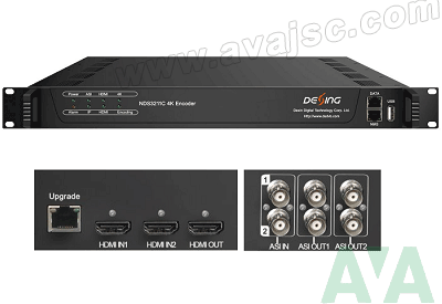 Bộ thiết bị mã hóa ghép kênh 4K 2HDMI hỗ trợ H.265 HEVC H.264 AVC