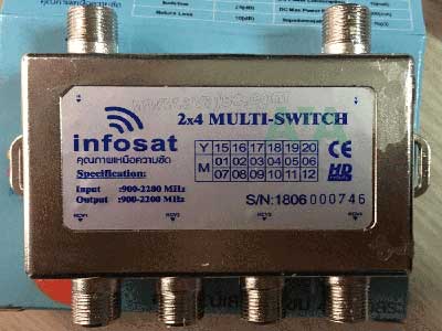 Thiết bị chuyển mạch 4 ngõ ra 2x4 Infosat INF MS 24